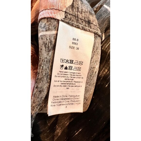 NEW GANNI  Women Maxi Silk Dress Flowers Black SIZE 36/ S - Picture 10 of 13